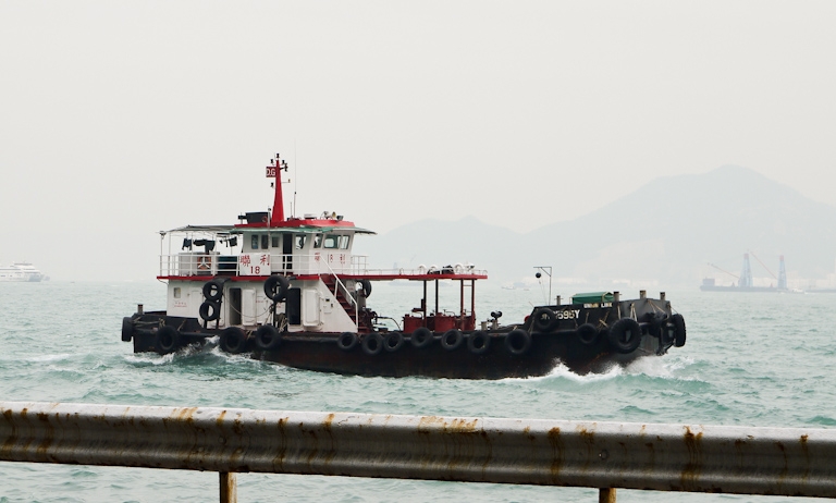 tugboat hong kong overcast
