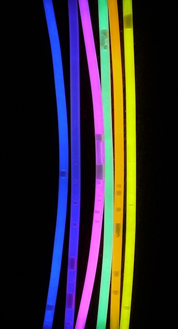 glow rods neon dark