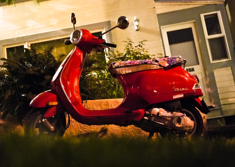 march 2011 night red scooter